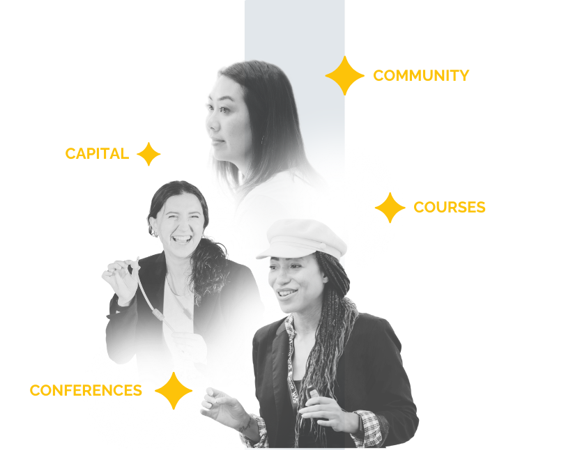 constellation image Capital, Community, Conferences and Courses Constellation image with women